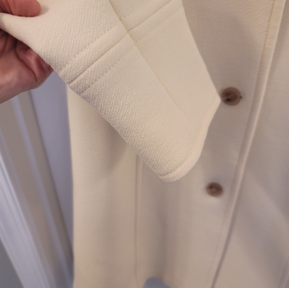 J. CREW Lady Coat Ivory Size 8 Tall - Picture 7 of 12